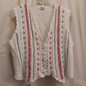 Vintage 90's Napa Valley Sweater Vest Size Large (?) *See Measurements
